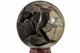 Polished, Septarian Geode Sphere - Madagascar #185662-2
